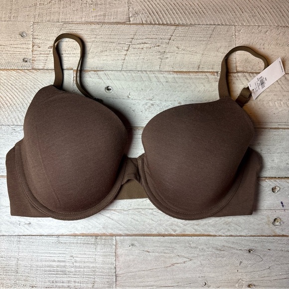 Old Navy Other - OLD NAVY- Brown Cotton Blend Full Coverage LIGHTLY PADDED-UNDERWIRE-BRA-Sz-34D